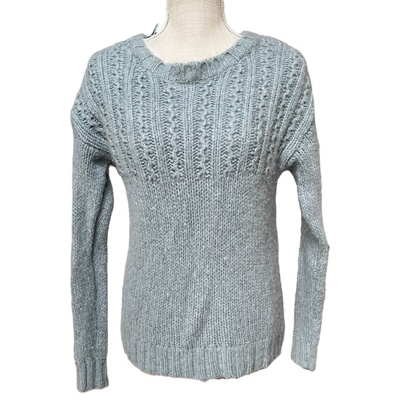 Aerie Wool Blend Chunky Knit Sweater with Ribbon Tie‎ in the Back Size: XS - Picture 1 of 8